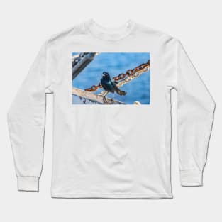 Fishing Bird on a fishing boat Long Sleeve T-Shirt